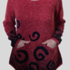 pull tunique rouge
