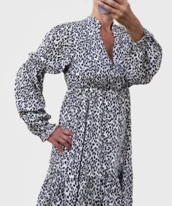 robe légère à motif blanc et noir