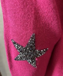 pull fushia étoile sarah john