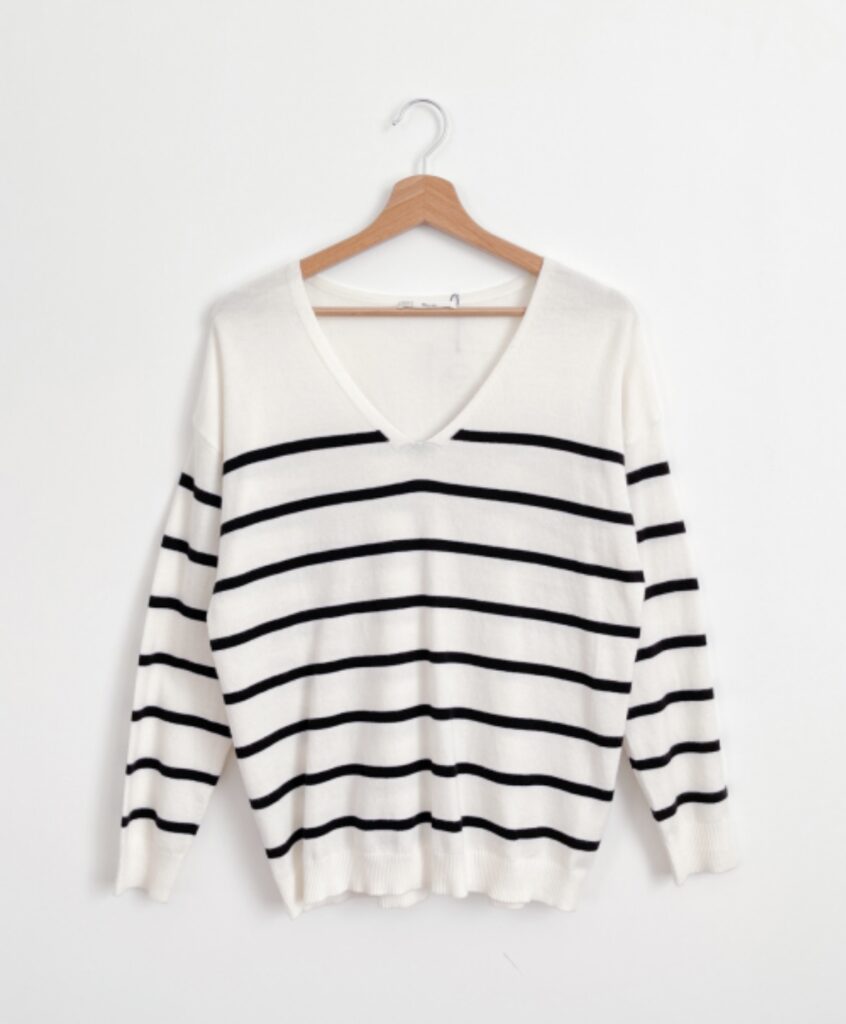 pull marinière col v sarah john