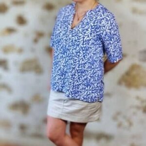 blouse fluide et légère motif tribal timéo esprit de la mer