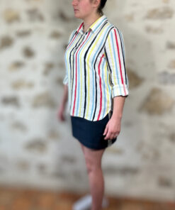 chemise à rayures multicolore camillou esprit de la mer