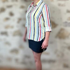 chemise à rayures multicolore camillou esprit de la mer