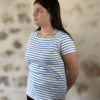 marinière t shirt col carré bastingage