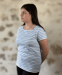 marinière t shirt col carré bastingage