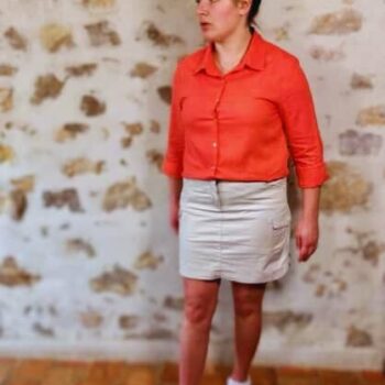 jupe short poches cotés sable esprit de la mer