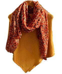 foulard bleu à pois dorés