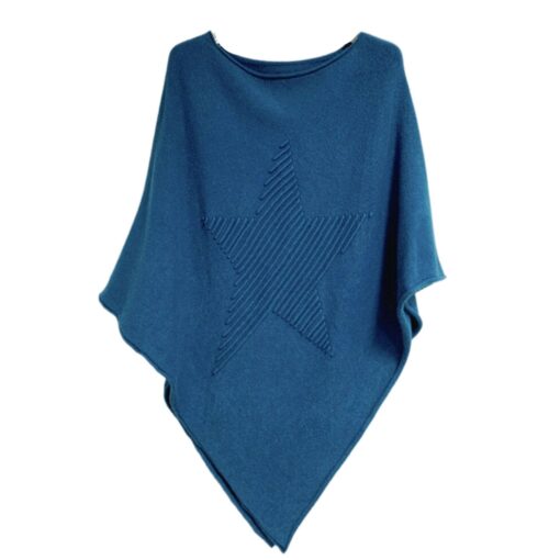 poncho sans coutures avec étoile