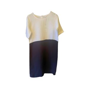 robe en lin blanc et marine esprit de la mer