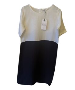 robe en lin blanc et marine esprit de la mer