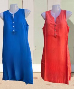 robe en lin et viscose sans manche esprit de la mer