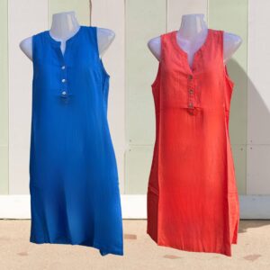 robe en lin et viscose sans manche esprit de la mer