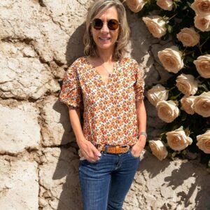 blouse évasée tiky esprit de la mer